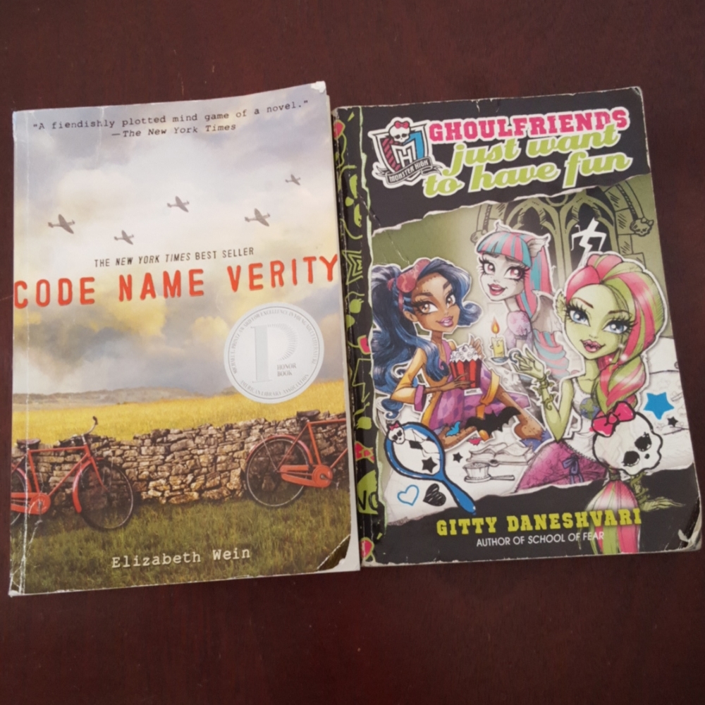 5/$15 Code Name Verity & Ghoulfriends YA books